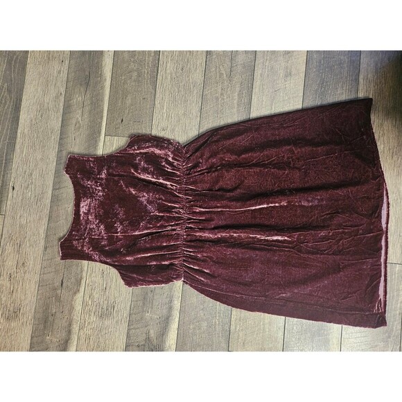 J. JILL (NEW) Velvet Winterberry Silk Blend Sleeveless Dress - Picture 4 of 6